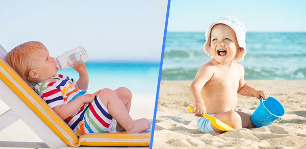 Baby skin care in summer
