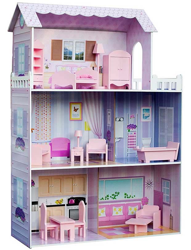 Teamson Kids - Fancy Mansion Wooden Dollhouse
